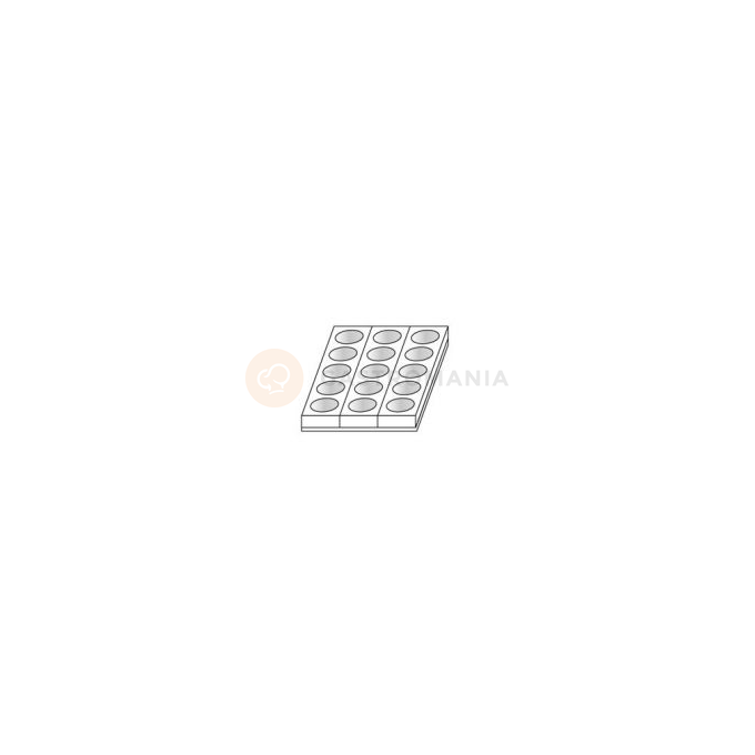 Foremka do okrągłych monodeserów - 15 szt. 65x40 mm - MONOP.B001 | MARTELLATO, Monoportions &amp; Mignon