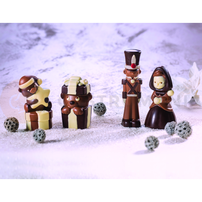 Forma termoformowana do czekolady - Miś 3D - MAC409S | MARTELLATO, 3D Christmas