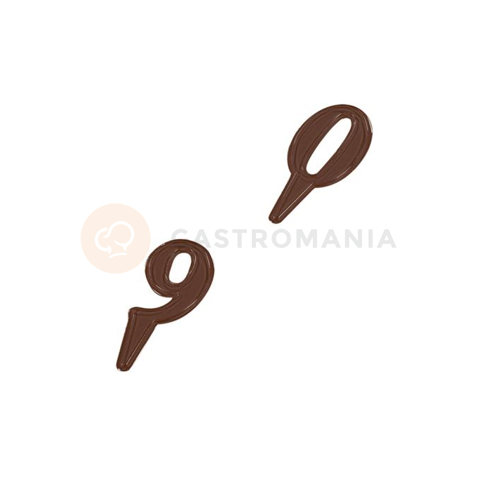 Forma termoformowana do czekoladek - Cyfry, 10 szt. - 90-P9645 | MARTELLATO, Choco Light