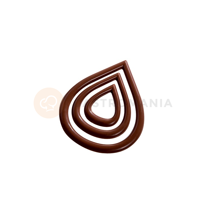 Forma z poliwęglanu do dekoracji czekoladowych - 6+6+6 szt. x 2/3g, 66x79 - 46x58 - 28x36 mm - 20-D023 | MARTELLATO, Decorations