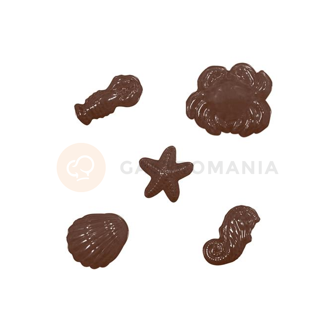 Forma termoformowana do czekoladek - Zwierzęta morskie, 7 szt. - 90-12816 | MARTELLATO, Choco Light
