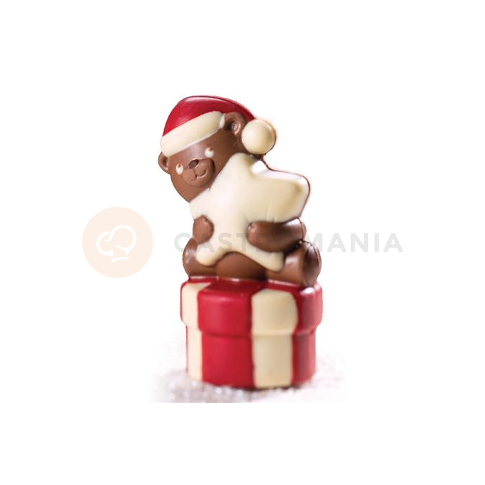 Forma termoformowana do czekolady - Miś 3D - MAC409S | MARTELLATO, 3D Christmas
