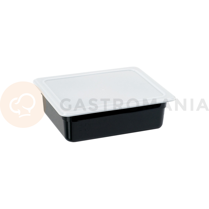 Pojemnik z czarnego poliwęglanu GN 1/2 100 mm | STALGAST, Standard
