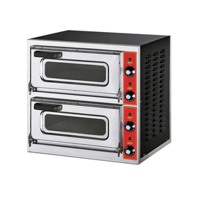 Piec do pizzy dwukomorowy, elektryczny, 8x pizza 20 cm, 4,4 kW | GGF, Compact