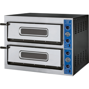 Piec do pizzy dwukomorowy, elektryczny, 8x pizza 36 cm, 12 kW | GGF, X-Line