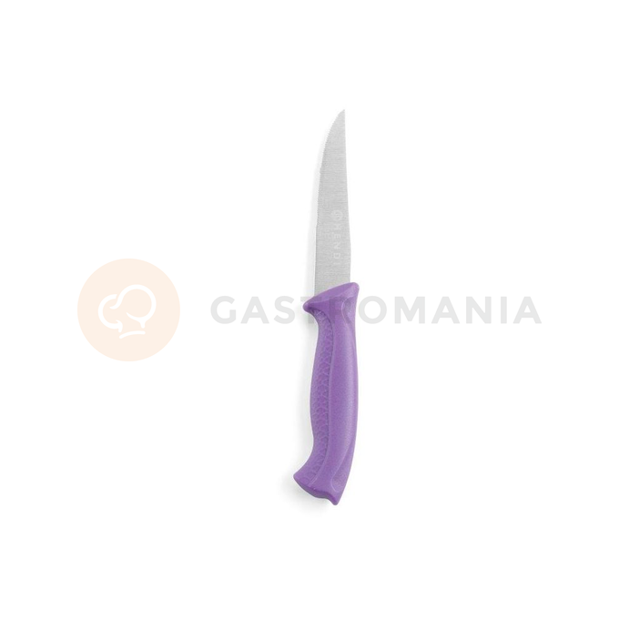 Nóż uniwersalny z ząbkowanym ostrzem - fioletowy, 20,5 cm | HENDI, 842171