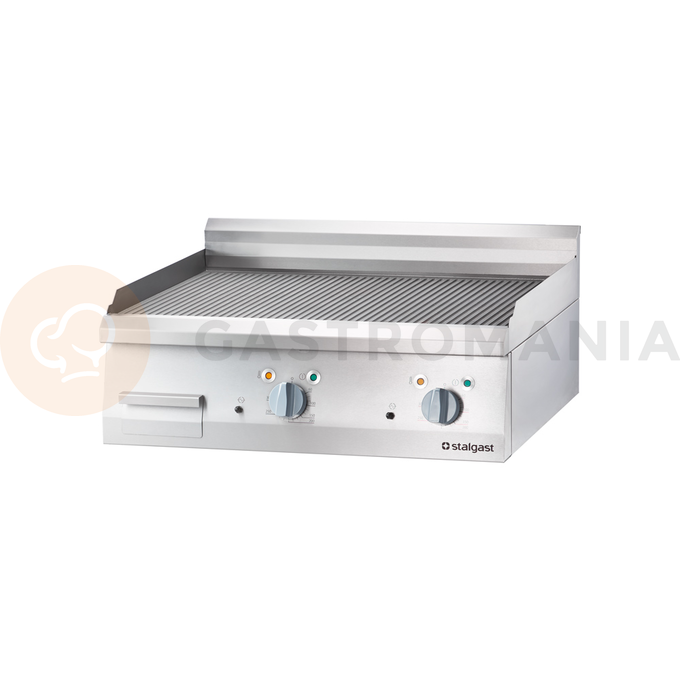 Płyta grillowa elektryczna 800x700x250 mm, ryflowana, 8,1 kW | STALGAST, 9731200