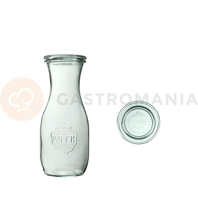 Butelka szklana z pokrywką o pojemności 0,53 ml - komplet 6 sztuk | WECK, WE-764-60P