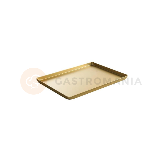 Taca cukiernicza do ekspozycji produktu 30x20x2 cm, złota | HENDI, 808559