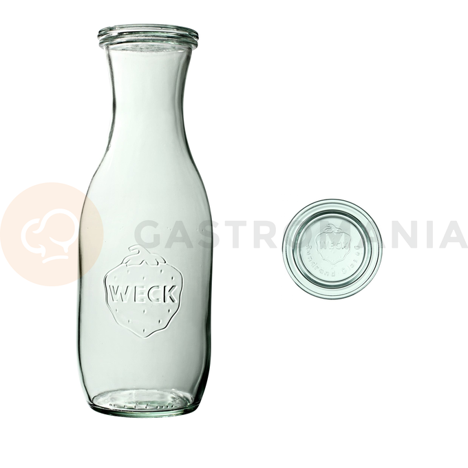 Butelka szklana z pokrywką o pojemności 1,062 ml - komplet 6 sztuk | WECK, WE-766-60P