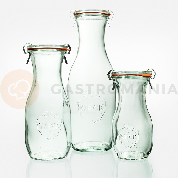 Butelka szklana z pokrywką o pojemności 1,062 ml - komplet 6 sztuk | WECK, WE-766-60P