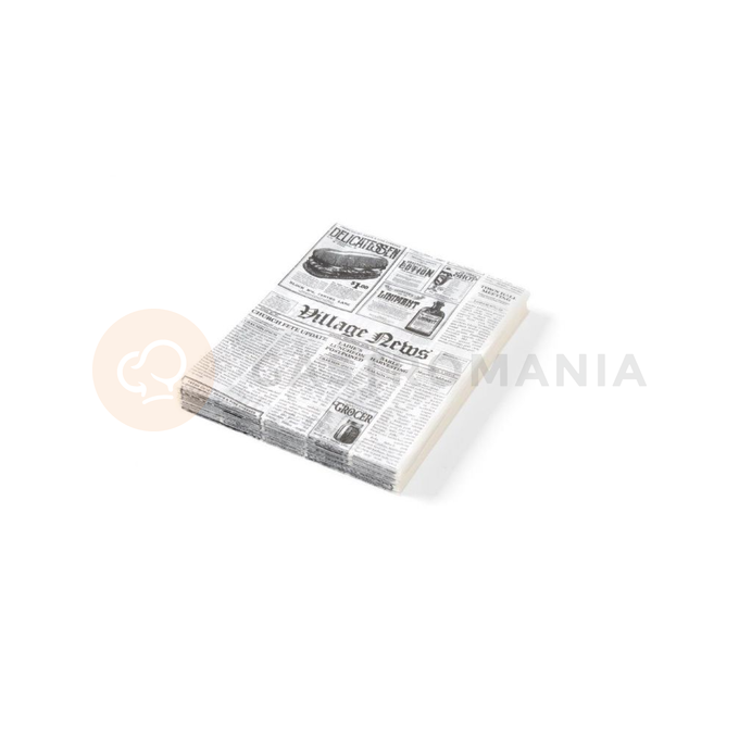 Papier pergaminowy z motywem nadruku gazety 20x25 cm | HENDI, 678121