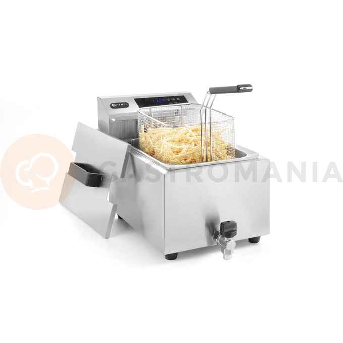 Frytownica z panelem cyfrowym i kranem spustowym 8 l | HENDI, Mastercook