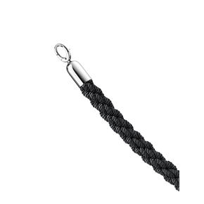 Pleciony sznur do stojaka w kolorze czarnym o długości 150 cm | TOM-GAST, T-9051B