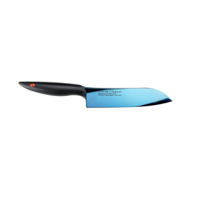Nóż japoński Santoku w kolorze niebieskim o długości 18 cm | KASUMI, K-22018-B