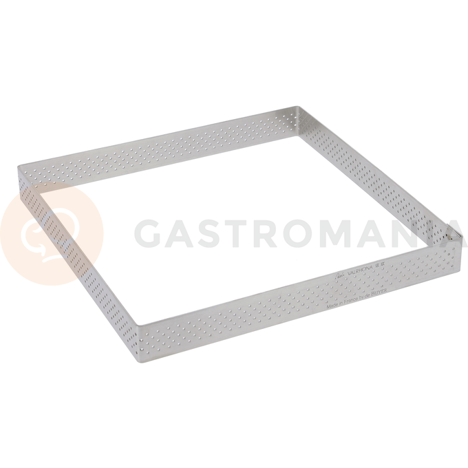 Rant kwadratowy perforowany 8 cm, wysokość: 2 cm  | DE BUYER, D-3099-20