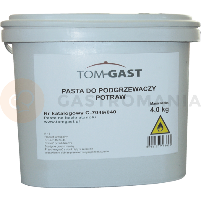 Pasta do podgrzewaczy - wiaderko o pojemności 4 kg | TOM-GAST, T-7049-4