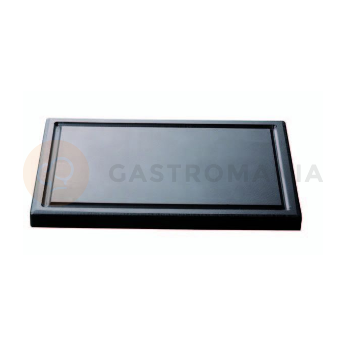 Deska do krojenia z polietylenu, czarna z ociekaczem 50x30 cm | TOM-GAST, T-50302