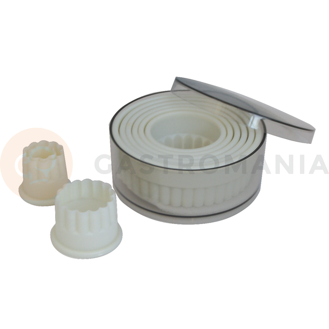 Wycinarka okrągła falista od 2 do 10 cm, zestaw 9 szt. | DE BUYER, D-4307-00