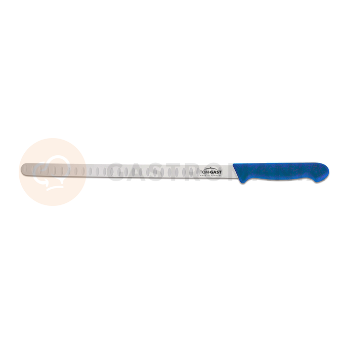 Nóż do filetowania - giętki - szlif kulowy o długości 31cm niebieski | TOM-GAST, T-8500-31B
