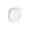 Kwadratowy, porcelanowy talerz płaski, 27 cm, biała porcelana | RAK, Ska