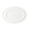 Biały talerz owalny 22x15,5 cm, porcelana | RAK, Lyra