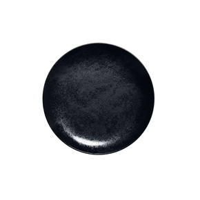 Talerz płaski okrągły 15 cm, czarna porcelana | RAK, Karbon