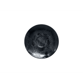 Spodek do filiżanki 17 cm z czarnej porcelany | RAK, Karbon