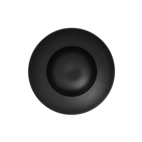 Czarny talerz głęboki 23 cm, porcelana | RAK, Neofusion