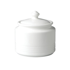 Cukiernica z pokrywką o pojemności 270 ml, biała porcelana | RAK, Rondo