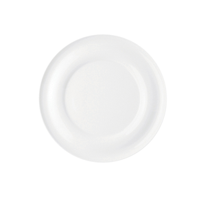 Biały talerz płaski 15 cm, porcelana | RAK, Lyra