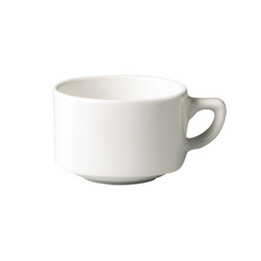 Porcelanowa, sztaplowana Filiżanka do kawy/herbaty, 230 ml, biała porcelana | RAK, Ska