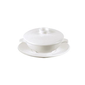 Bulionówka z pokrywką o pojemności 270 ml, biała porcelana | RAK, Nano