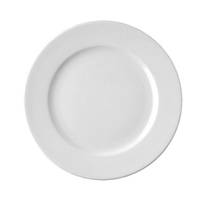 Talerz płaski o średnicy 25 cm, biała porcelana | RAK, Banquet