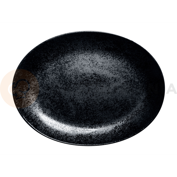 Półmisek owalny 32x23 cm, czarna porcelana | RAK, Karbon