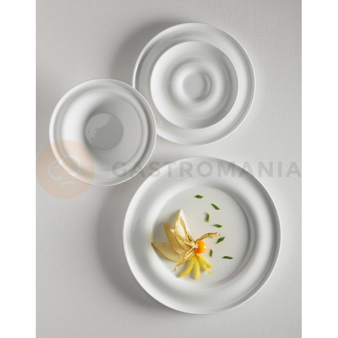 Biały talerz płaski 27 cm, porcelana | RAK, Lyra