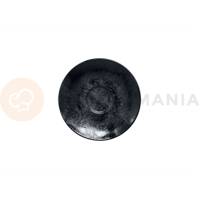 Spodek do filiżanki 17 cm z czarnej porcelany | RAK, Karbon