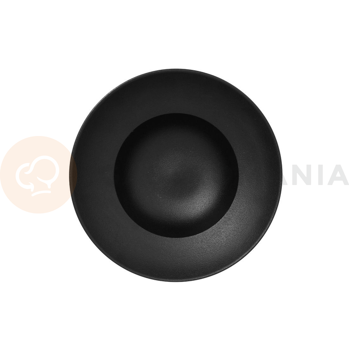 Czarny talerz głęboki 26 cm, porcelana | RAK, Neofusion