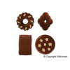 Forma do pralin i czekoladek - ciastka, 49x29x6,8 mm, 129 ml - SCG25 Choco Biscuit | SILIKOMART, Easychoc