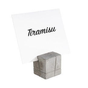 Kwadratowa, betonowa podstawka z etykietami 3 x 3 x 3 cm | APS, 71493