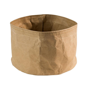 Koszyk z beżowego papieru na pieczywo - średnica 17 cm | APS, Paperbag