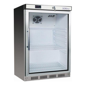 Szafa chłodnicza przeszklona, nierdzewna 130 l, od 0 do +10°C, 603x620x855 mm | TEFCOLD, UR 200 GS