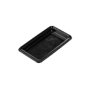 Zestaw czarnych podstaw do przechowywania ciast, ciastek, deserów i pralin - 100 szt., 49x95 mm | SILIKOMART, Small Tray Rectangular