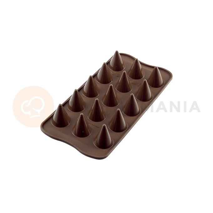 Forma do pralin i czekoladek - stożki, 26 mm, 28 mm, 16,5 ml - SCG20 Kono | SILIKOMART, Easychoc