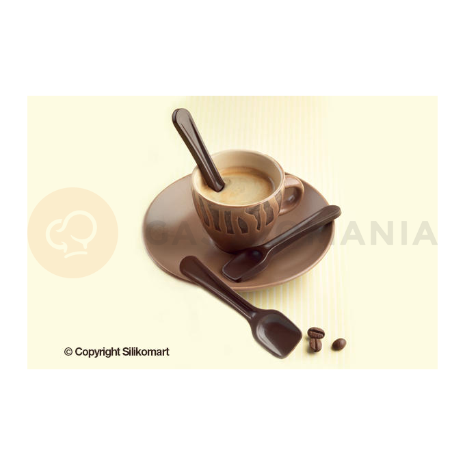 Forma do pralin i czekoladek - łyżeczka, 96x26x6 mm, 43 ml - SCG28 Choco Spoon | SILIKOMART, Easychoc