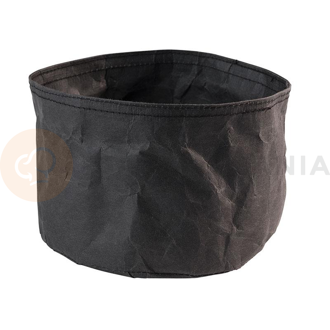 Koszyk z czarnego papieru na pieczywo - średnica 30 cm | APS, Paperbag