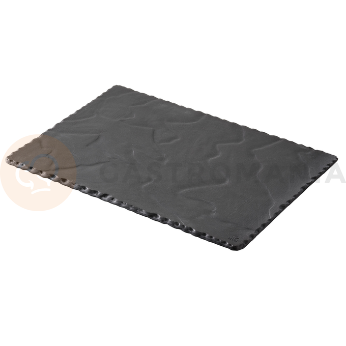 Talerz prostokątny 30x20 cm, czarny | REVOL, Basalt