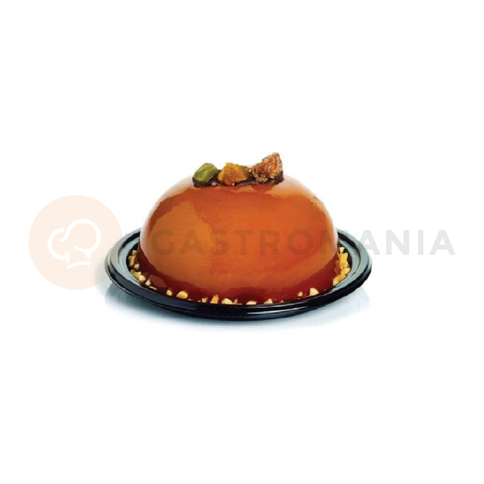 Zestaw czarnych podstaw do przechowywania ciast, ciastek, deserów i pralin - 100 szt.; 78 mm | SILIKOMART, Small Tray Round