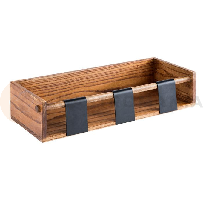 Skrzynka drewniana na pojemniki 40 x 16 cm | APS, 84863