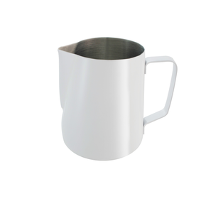 Biały dzbanek do mleka z wewnętrzną miarką 0,6 l | BAREQ, T-105-060W